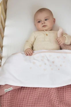 Meyco Wieglaken Hearts Soft Pink