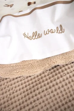 Meyco Wieglaken Hello World Taupe