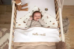 Meyco Wieglaken Hello World Taupe
