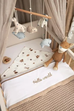 Meyco Wieglaken Hello World Taupe