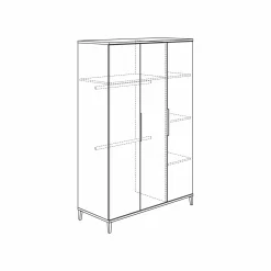 Paidi - Transland 3-Deurs Kast Aris Beige