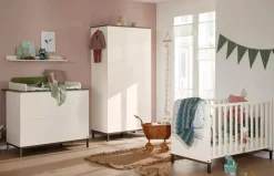 Paidi - Yuny 3 delige Babykamer Lovely Aliv Off white - Dark Walnut