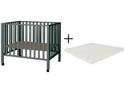 Pericles Box Amy Moon Grey met Wielen en Boxmatras