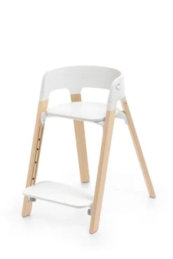 Stokke Steps Stoel Complete Set met Babyset en Tray – White/Natural