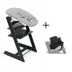 Stokke Tripp Trapp Black + Newborn Set