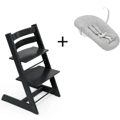 Stokke Tripp Trapp Black + Newborn Set