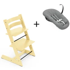 Stokke Tripp Trapp Lemon Yellow + Newborn Set Anthracite