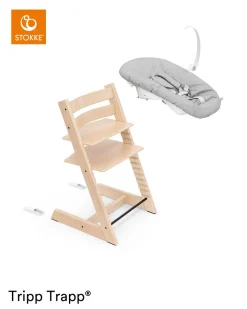 Stokke Tripp Trapp Oak Black + Newborn Set