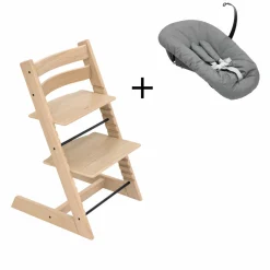 Stokke Tripp Trapp Oak Natural + Newborn Set Anthracite