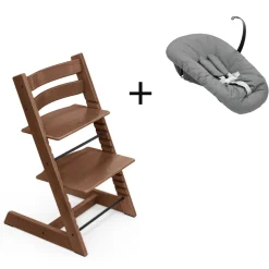 Stokke Tripp Trapp Oak Warm Brown + Newborn Set Anthracite