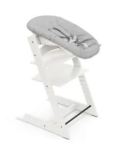 Stokke Tripp Trapp Stoel Bundel met BabySet² White en Newborn Set Grey
