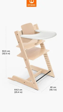 Stokke Tripp Trapp Stoel Bundel met BabySet² en Tray - Natural