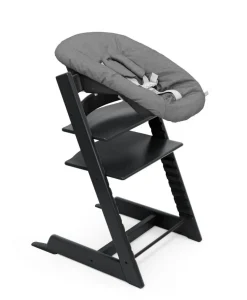 Stokke Tripp Trapp Stoel Bundel met BabySet² Black en Newborn Set Anthracite