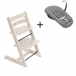 Stokke Tripp Trapp Whitewash + Newborn Set Anthracite