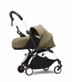 Stokke YOYO³ Kinderwagen Compleet met 0+ Newborn Pack Toffee – White Frame