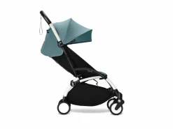 Stokke YOYO³ Kinderwagen Compleet met 0+ Newborn Pack Aqua – White Frame