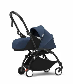 Stokke YOYO³ Kinderwagen Compleet met 0+ Newborn Pack Air France Blue– Black Frame