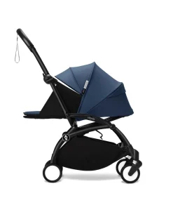 Stokke YOYO³ Kinderwagen Compleet met 0+ Newborn Pack Air France Blue– Black Frame
