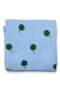 Studio Noos Swaddle Light Blue Clover 70 x 70