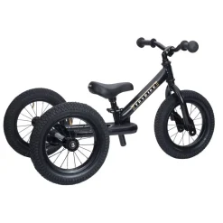 Trybike Steel 2-in-1 Loopfiets All Black (mat zwart)